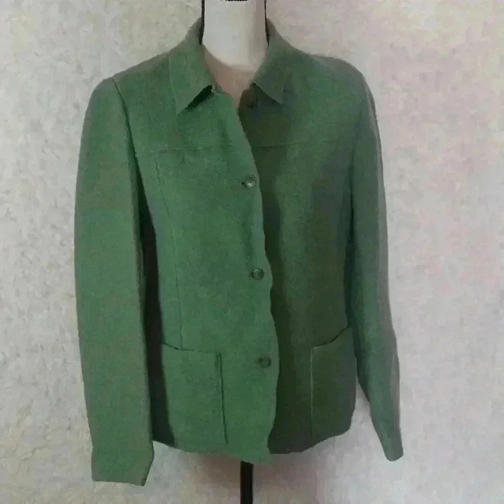 Vintage Land's End Wool Jacket Size 10P Gannycore